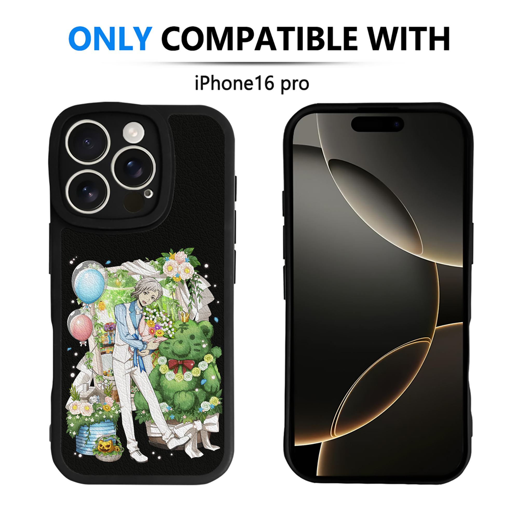 （画像用） 文豪ストレイドッグス Bungo Stray Dogs 【iPhone 16シリーズ対応】シリコンスマホケース（レザー調） 材質：シリコン